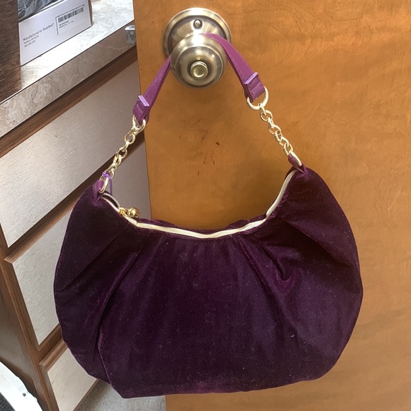 Plum velvet Lucky Brand handbag - Picture 2 of 3